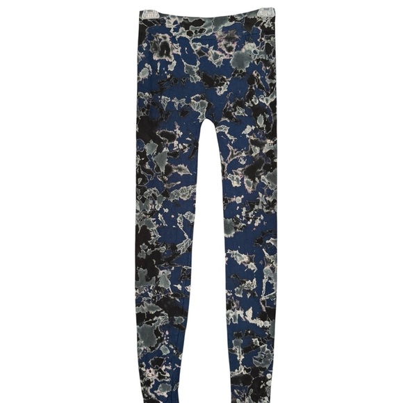 Bravado One Size Blue Marble Leggings S/M Stretch Lounge Pants - Picture 1 of 5